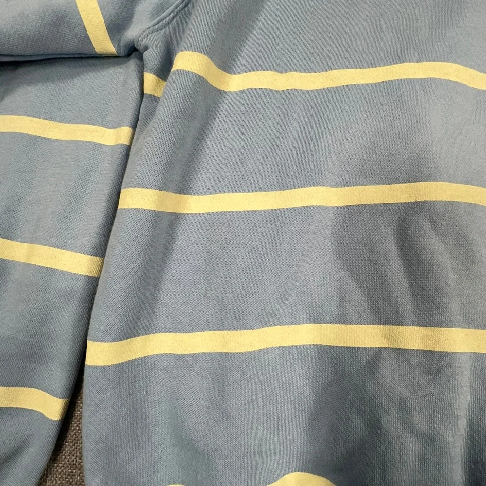 Vintage 90s Nucleus Sweatshirt Mens M Blue Yellow Striped Raglan Crewneck NEW